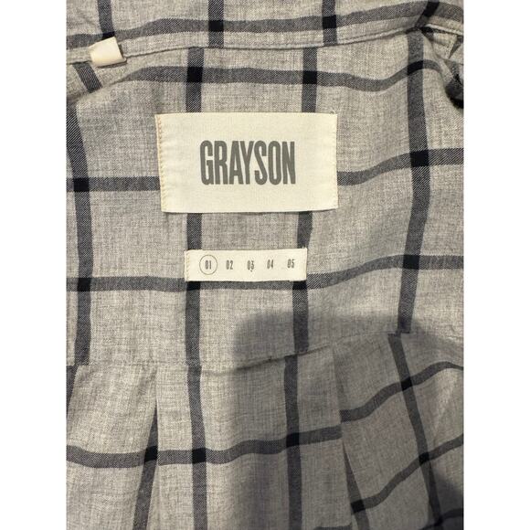 GRAYSON By Frank and Eileen The Hero 100% Cotton Grey/Black Button Up Shirt -XS - Picture 5 of 7